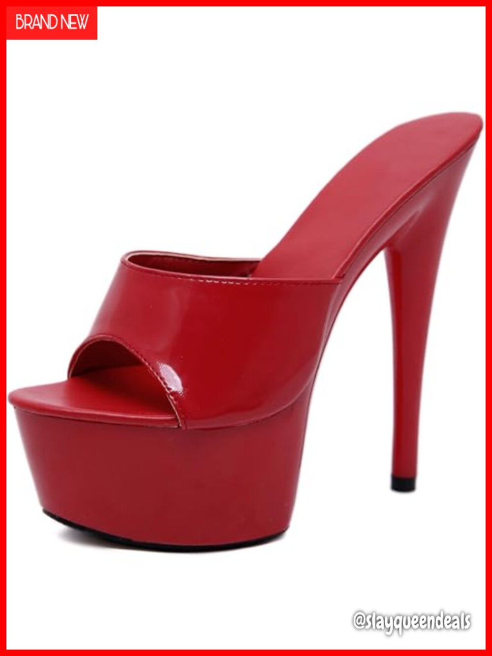 Jelly Peep Toe Platform High Heel Sexy Party Slides Transparent Slip On 5.9in